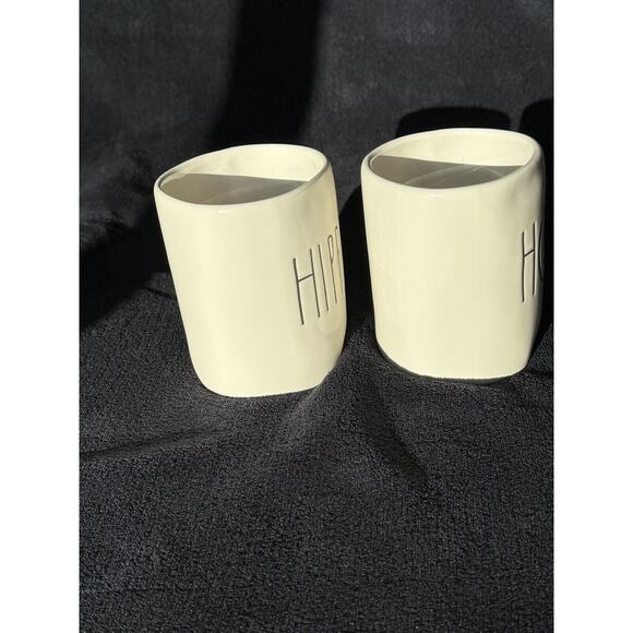 Rae Dunn Easter Spring Gift Mugs Cups Hippity Hop set of 2 White Ceramic - Picture 6 of 7